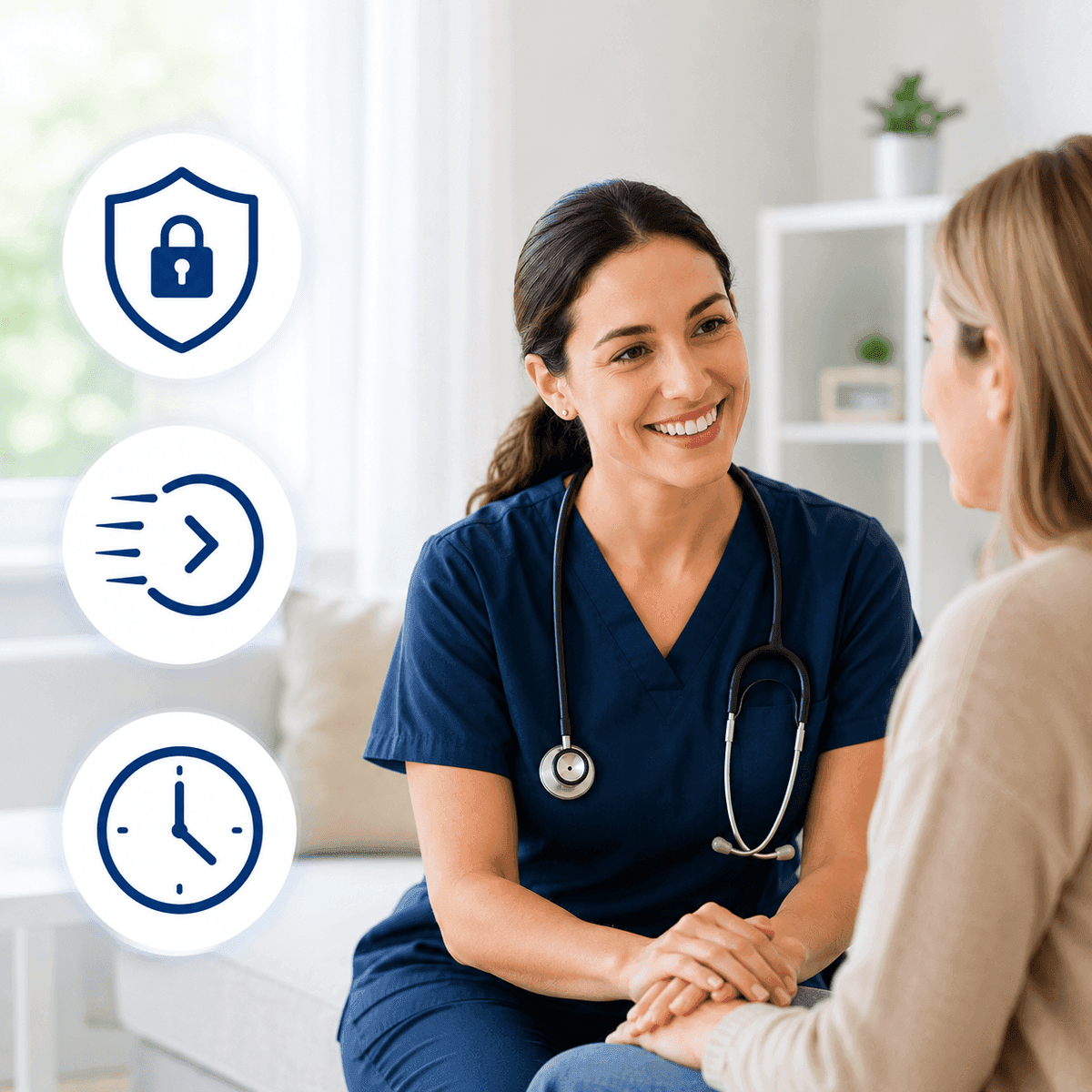 Private healthcare consultation at pharmacy